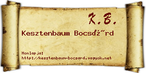 Kesztenbaum Bocsárd névjegykártya